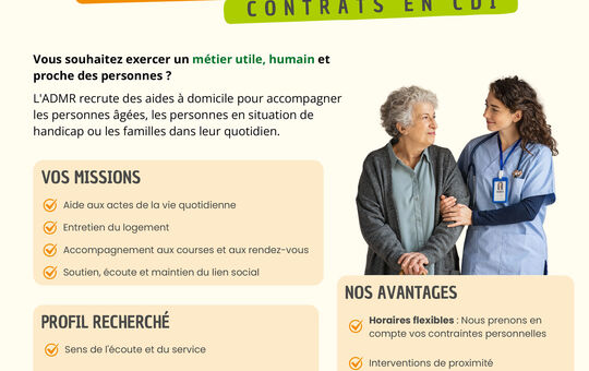 👥 L'ADMR RECRUTE A MONTLUEL