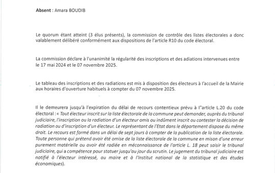 Commission de contrôle des listes électorales