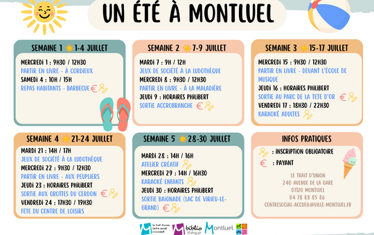 Trait d'Union : programme des vacances 